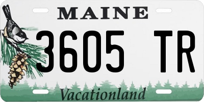 ME license plate 3605TR