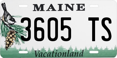 ME license plate 3605TS