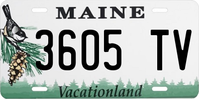 ME license plate 3605TV