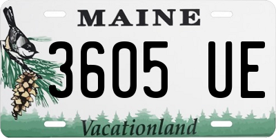 ME license plate 3605UE