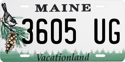 ME license plate 3605UG