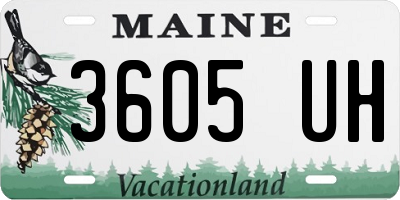 ME license plate 3605UH