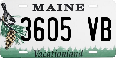 ME license plate 3605VB