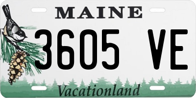 ME license plate 3605VE