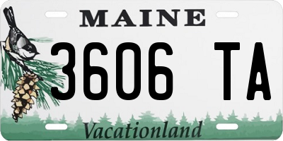 ME license plate 3606TA