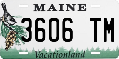 ME license plate 3606TM