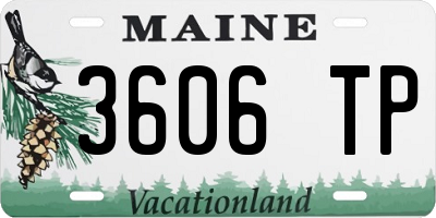 ME license plate 3606TP