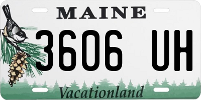 ME license plate 3606UH