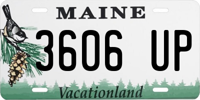 ME license plate 3606UP