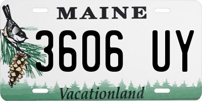 ME license plate 3606UY