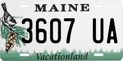 ME license plate 3607UA