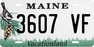 ME license plate 3607VF