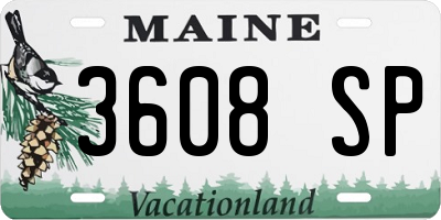 ME license plate 3608SP