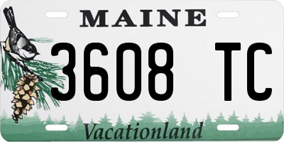 ME license plate 3608TC