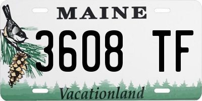 ME license plate 3608TF
