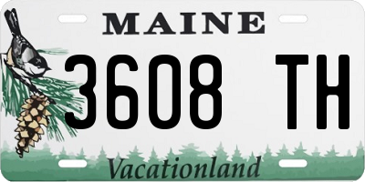 ME license plate 3608TH
