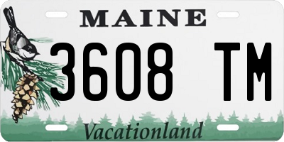 ME license plate 3608TM