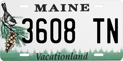 ME license plate 3608TN