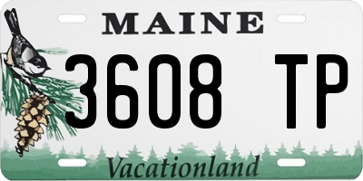ME license plate 3608TP