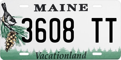 ME license plate 3608TT