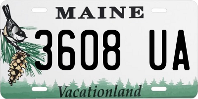 ME license plate 3608UA