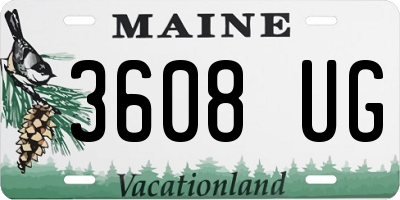 ME license plate 3608UG