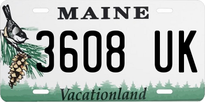 ME license plate 3608UK