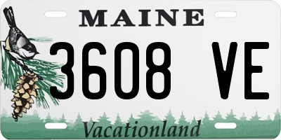 ME license plate 3608VE