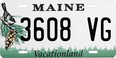 ME license plate 3608VG