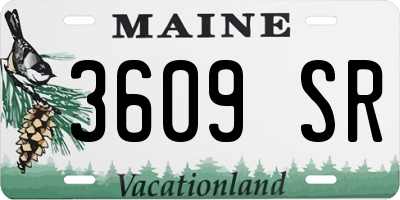 ME license plate 3609SR