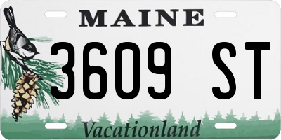 ME license plate 3609ST