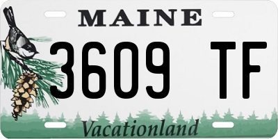 ME license plate 3609TF