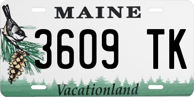 ME license plate 3609TK