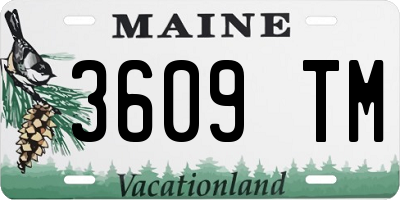 ME license plate 3609TM