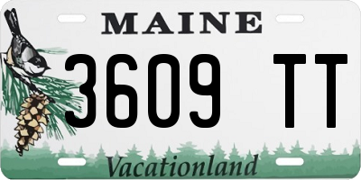 ME license plate 3609TT