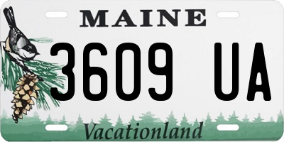 ME license plate 3609UA