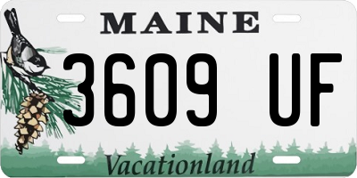 ME license plate 3609UF