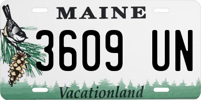 ME license plate 3609UN