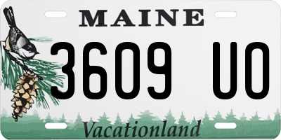 ME license plate 3609UO