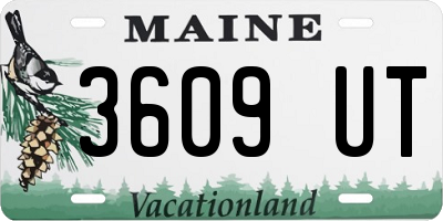 ME license plate 3609UT
