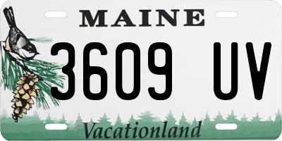 ME license plate 3609UV