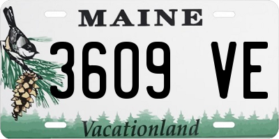 ME license plate 3609VE