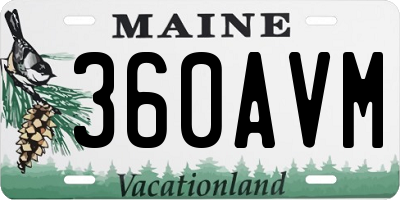 ME license plate 360AVM