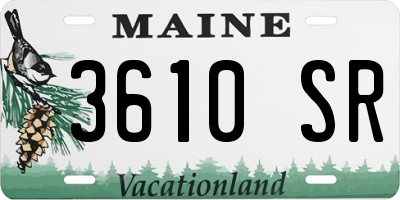 ME license plate 3610SR