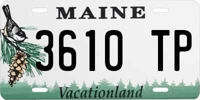 ME license plate 3610TP