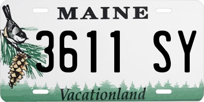 ME license plate 3611SY