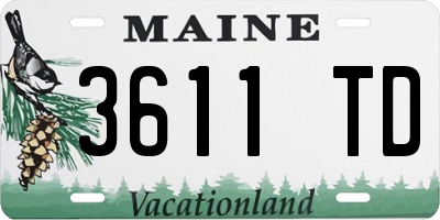 ME license plate 3611TD