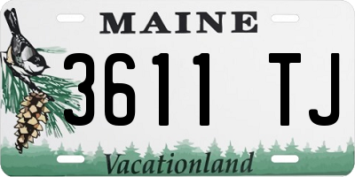 ME license plate 3611TJ
