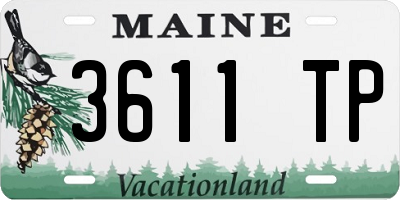 ME license plate 3611TP