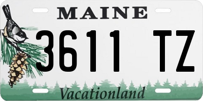 ME license plate 3611TZ